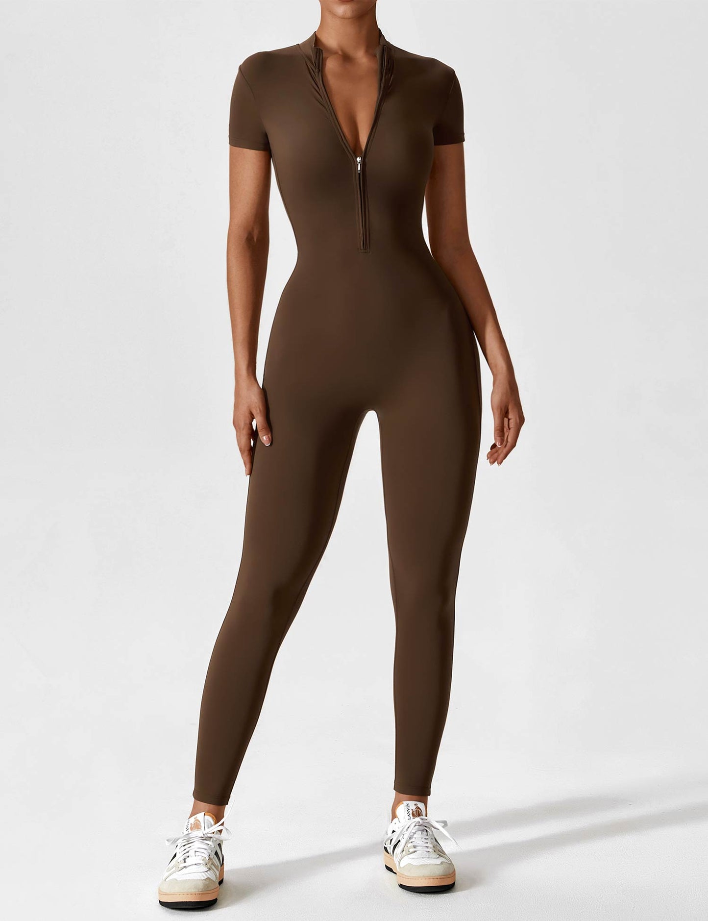 Lea | Sportlicher Damen Jumpsuit mit Reissverschluss