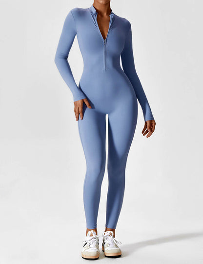 Lea | Sportlicher Damen Jumpsuit mit Reissverschluss