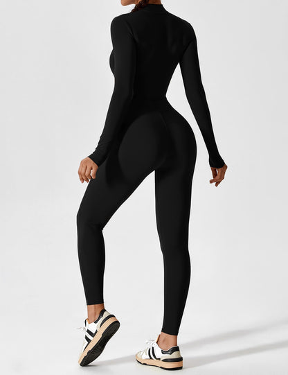 Lea | Sportlicher Damen Jumpsuit mit Reissverschluss