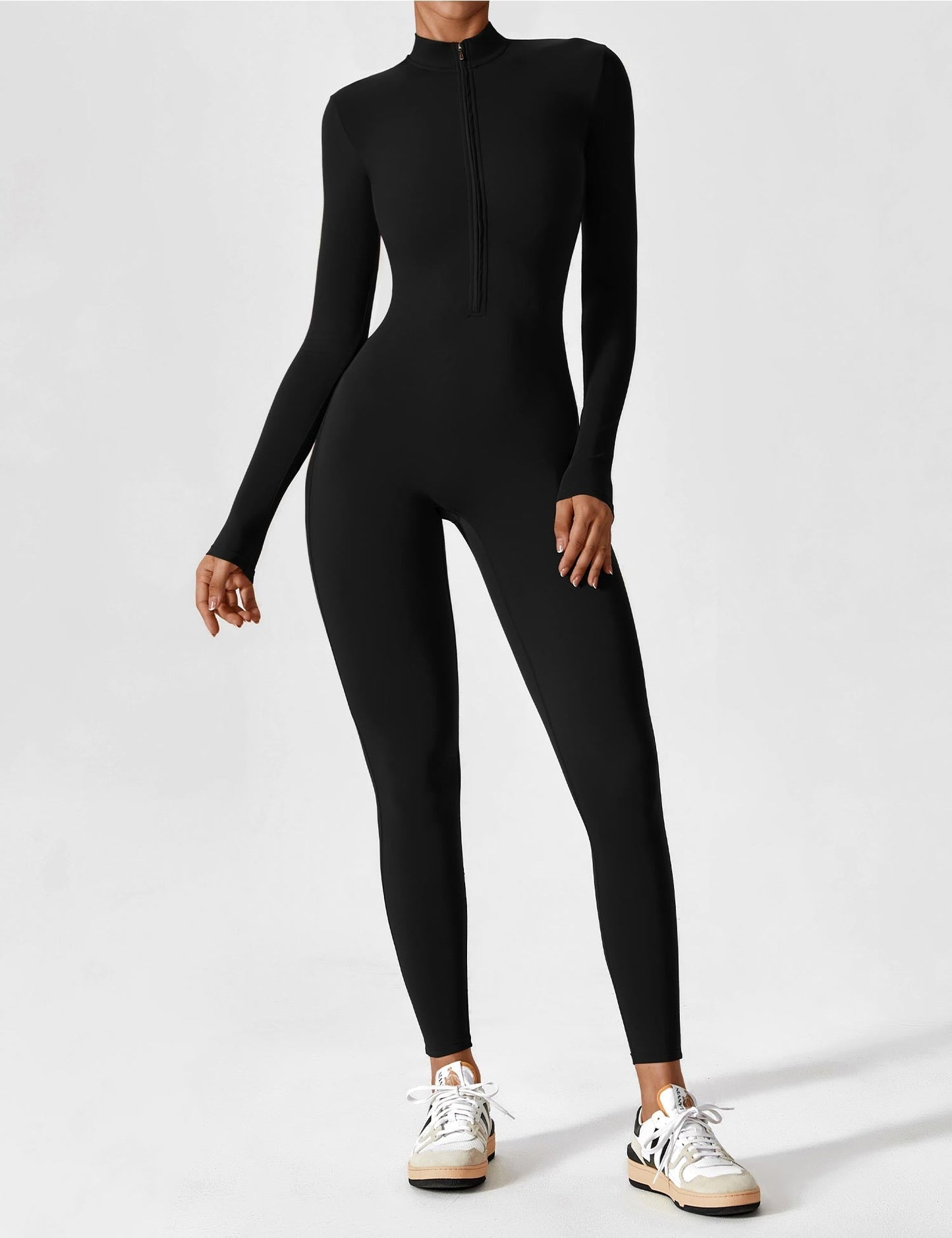 Lea | Sportlicher Damen Jumpsuit mit Reissverschluss