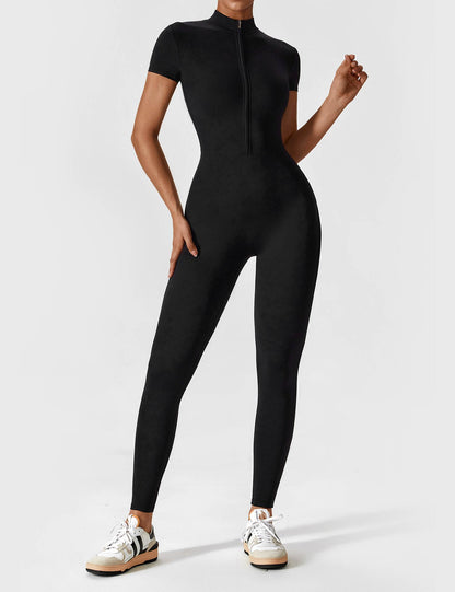 Lea | Sportlicher Damen Jumpsuit mit Reissverschluss