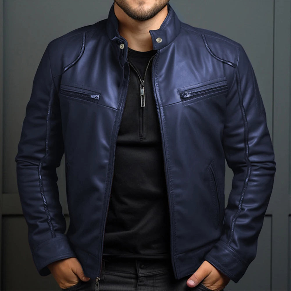 Leandro | Moderne Lederjacke aus Kunstleder für Herren