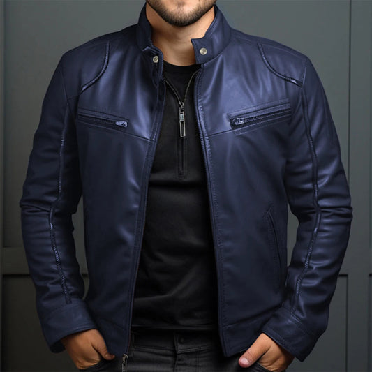 Leandro | Moderne Lederjacke aus Kunstleder für Herren