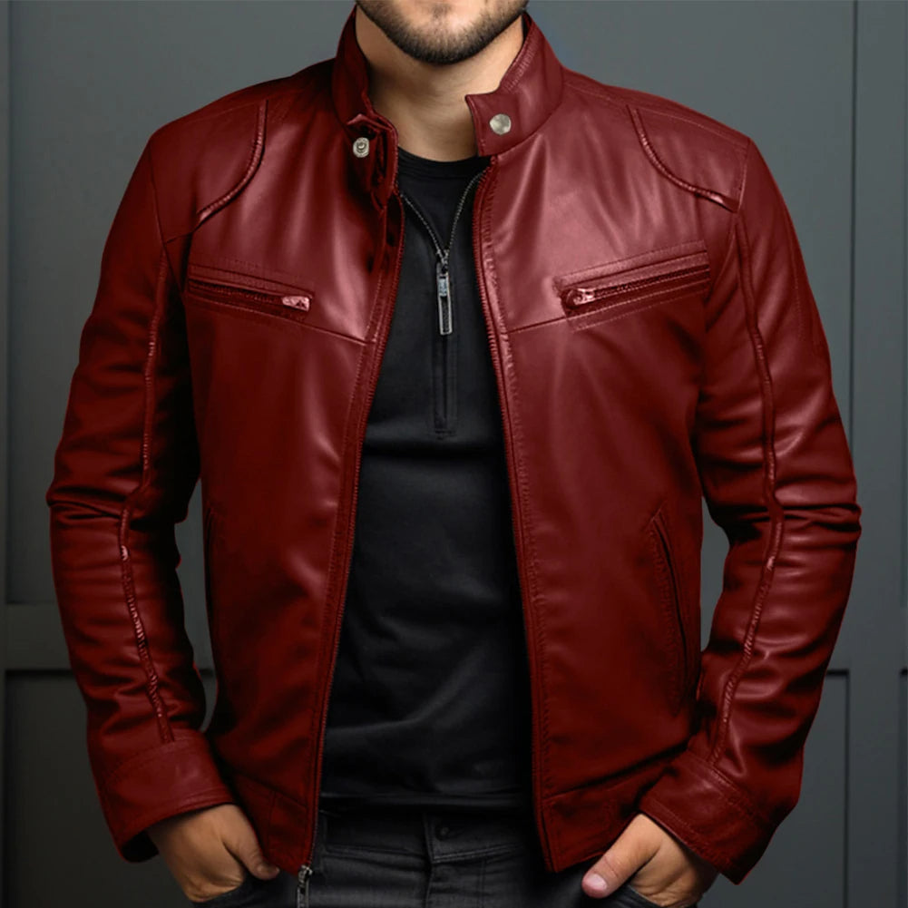 Leandro | Moderne Lederjacke aus Kunstleder für Herren