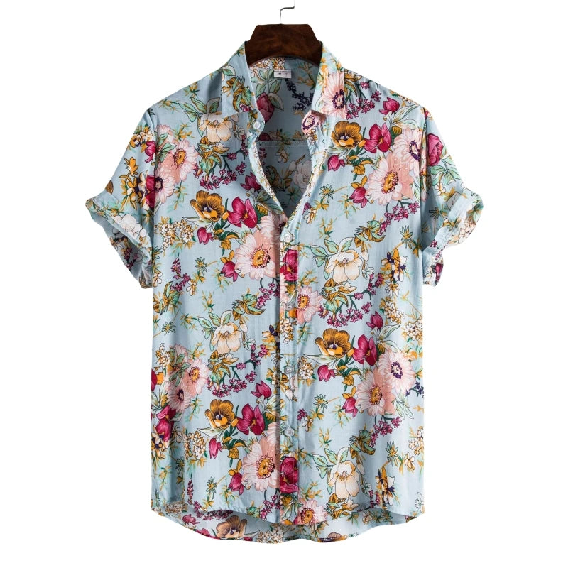 Lennox | Hemd im Sommer-Design für Strand mit Blumenmuster