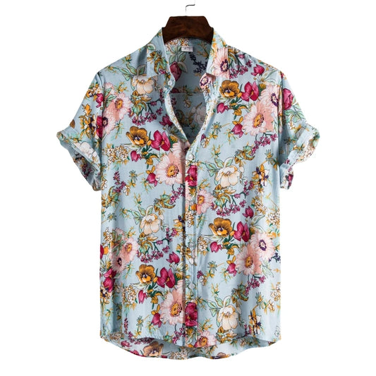 Lennox | Hemd im Sommer-Design für Strand mit Blumenmuster