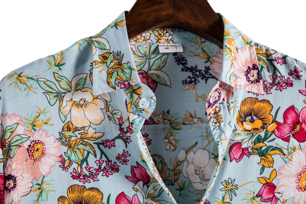 Lennox | Hemd im Sommer-Design für Strand mit Blumenmuster