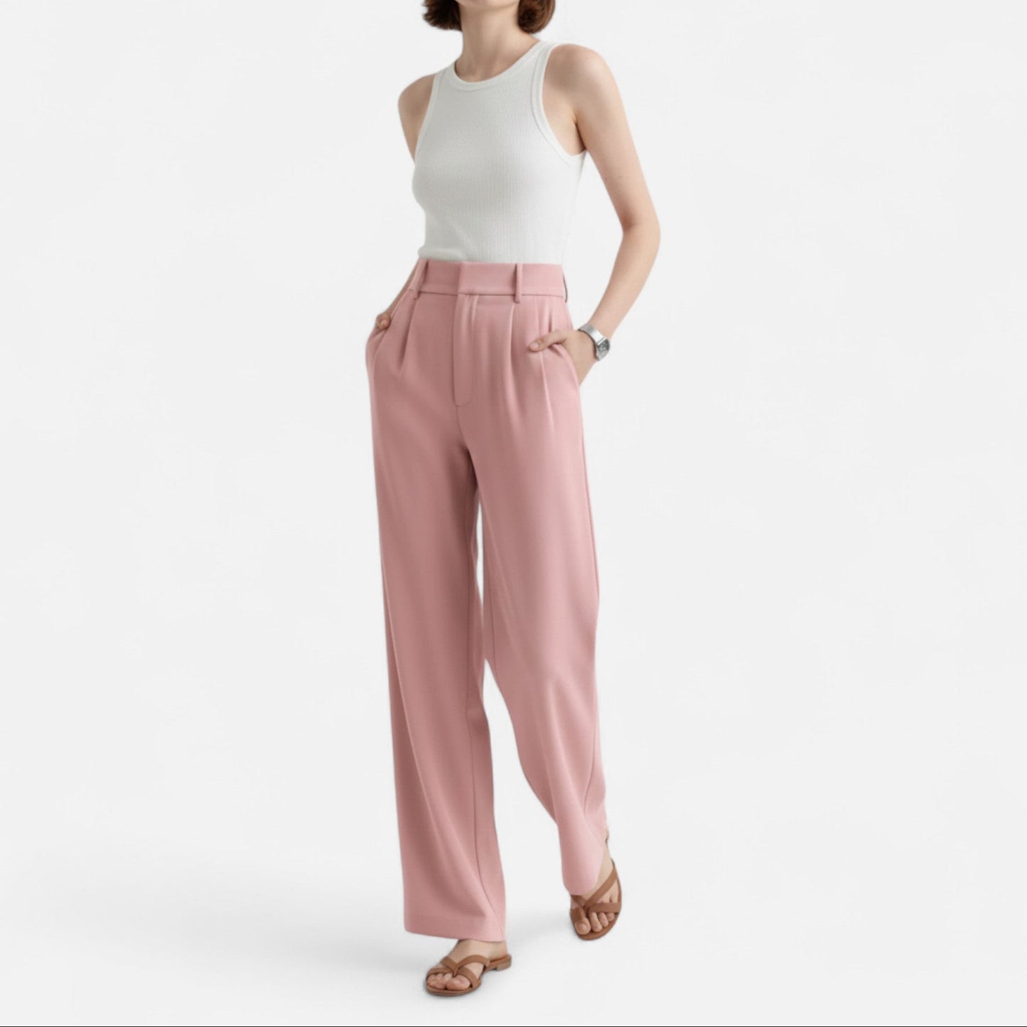 Lina | Chino Hose mit weitem Bein Damen