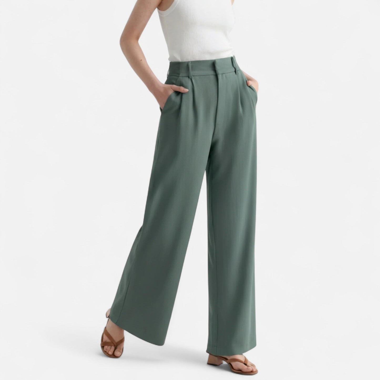 Lina | Chino Hose mit weitem Bein Damen
