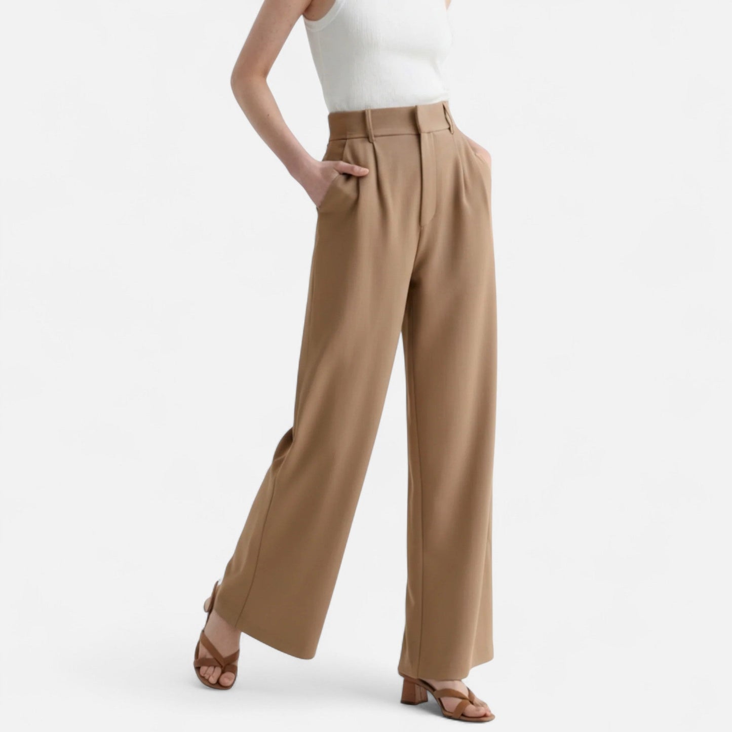 Lina | Chino Hose mit weitem Bein Damen