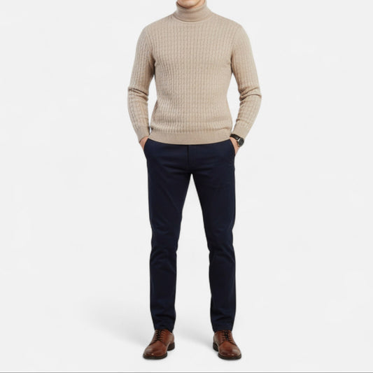 Luca | Rollkragen Pullover mit Struktur Herren