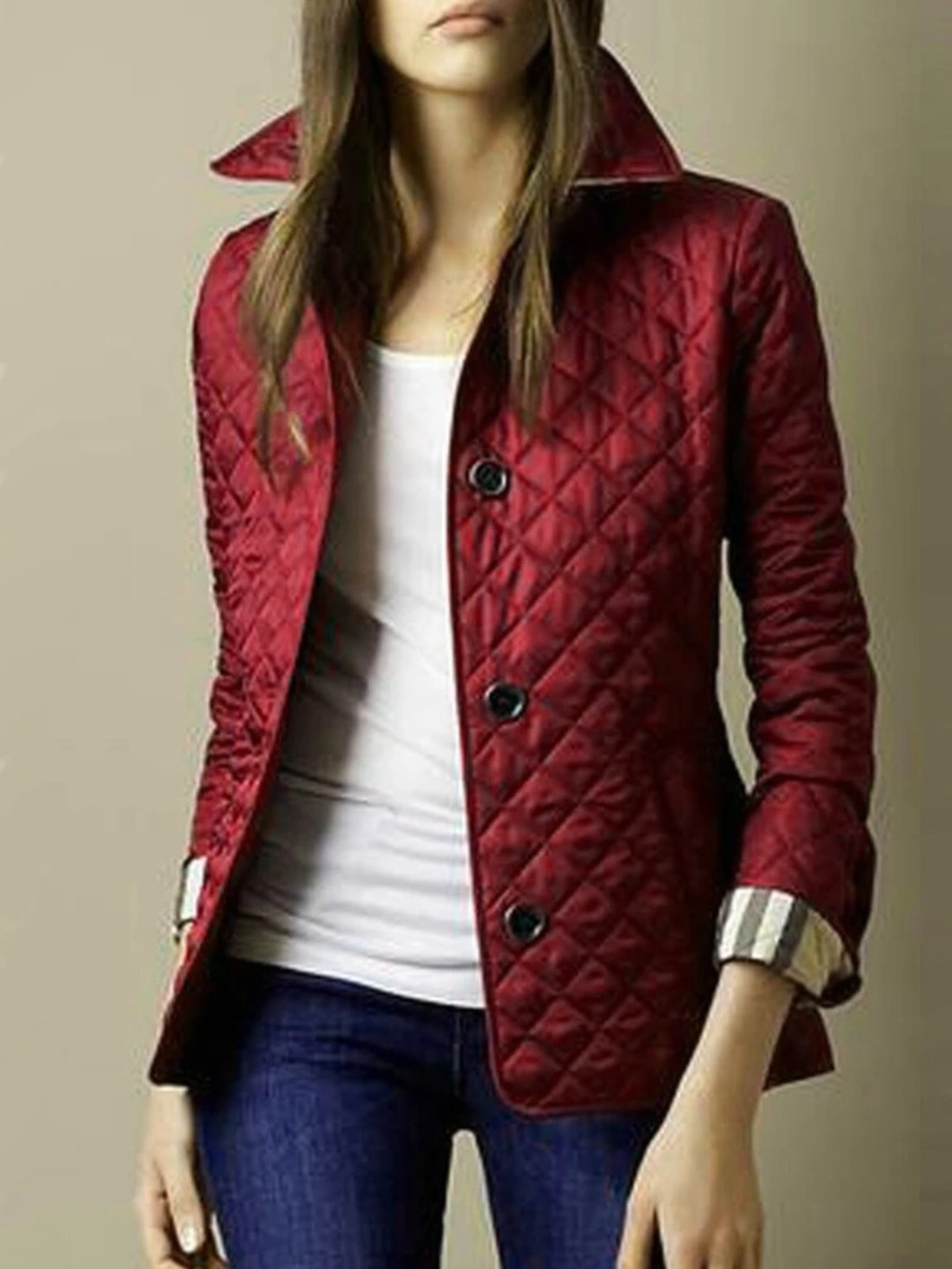 Mara | Damen Steppjacke mit Knopfleiste