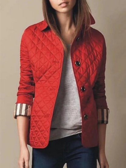 Mara | Damen Steppjacke mit Knopfleiste