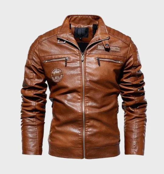 Marco | Zeitlose Lederjacke aus Kunstleder für Herren