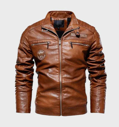 Marco | Zeitlose Lederjacke aus Kunstleder für Herren
