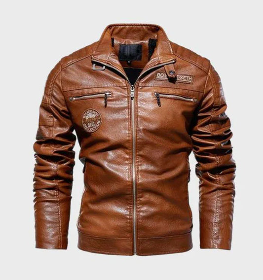 Marco | Zeitlose Lederjacke aus Kunstleder für Herren