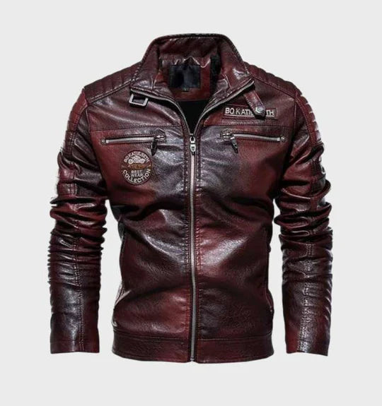 Marco | Zeitlose Lederjacke aus Kunstleder für Herren