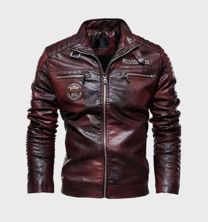 Marco | Zeitlose Lederjacke aus Kunstleder für Herren