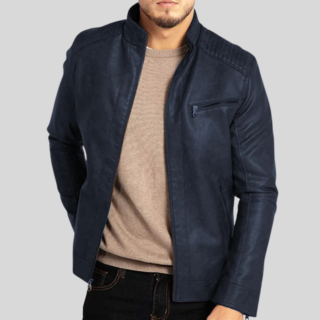 Milan | Klassische Lederjacke aus Kunstleder für Herren