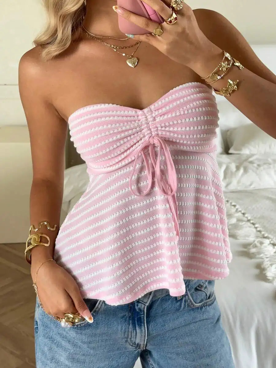 Mirella | Feminines Tube Top mit verspielter Schleife