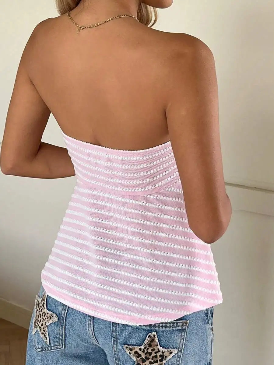 Mirella | Feminines Tube Top mit verspielter Schleife