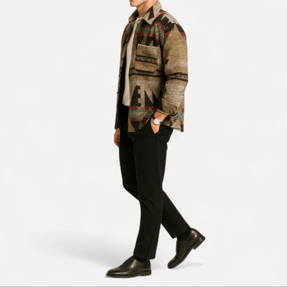 Nerio | Markantes Overshirt mit Ethno-Muster für Herren