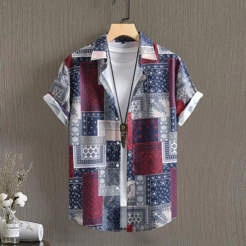 Nico | Hemd im Sommer-Design mit Bohemian-Muster