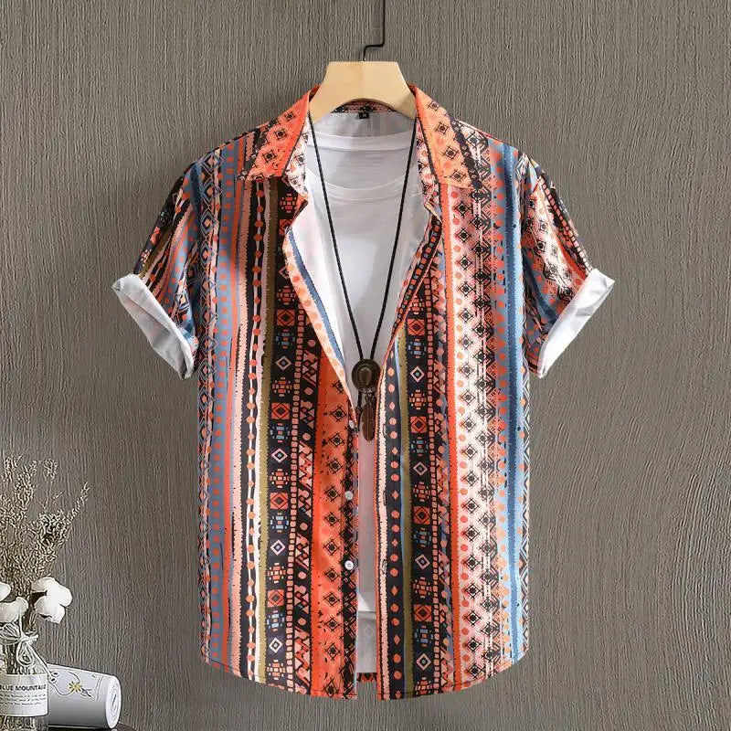Nico | Hemd im Sommer-Design mit Bohemian-Muster