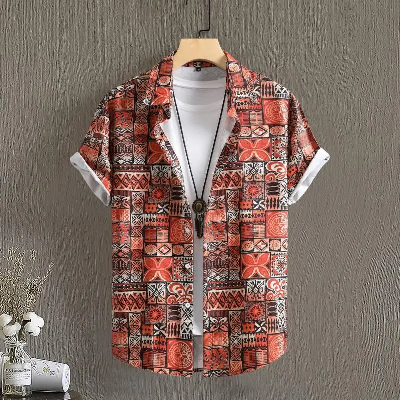 Nico | Hemd im Sommer-Design mit Bohemian-Muster