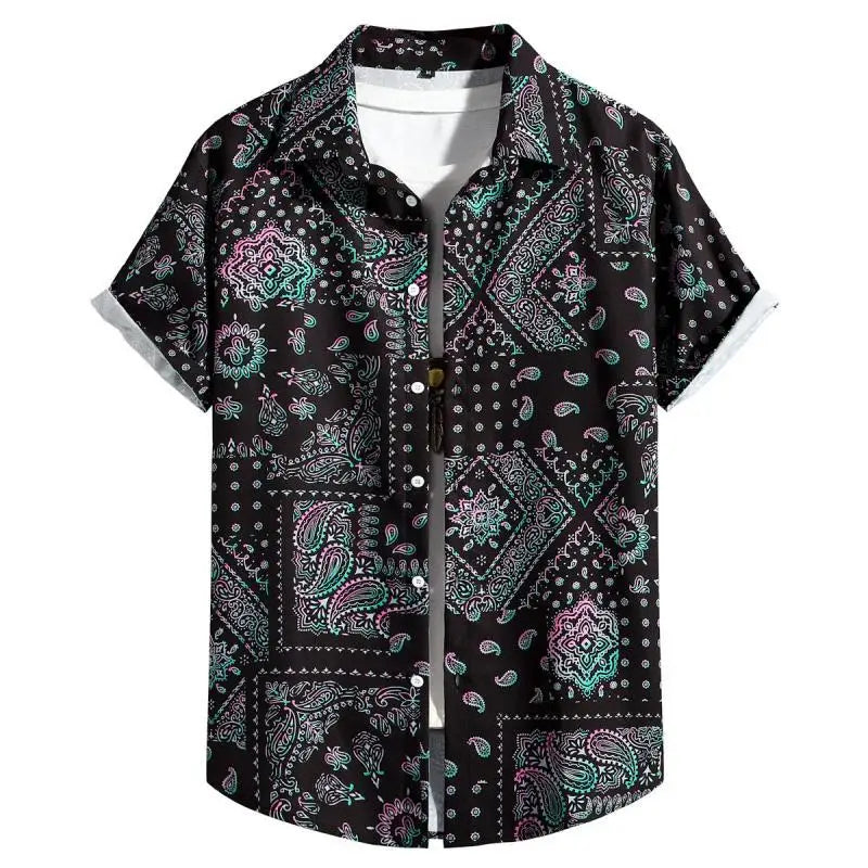 Nico | Hemd im Sommer-Design mit Bohemian-Muster