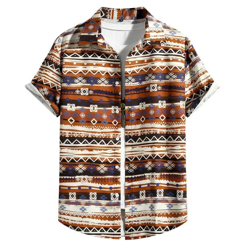 Nico | Hemd im Sommer-Design mit Bohemian-Muster