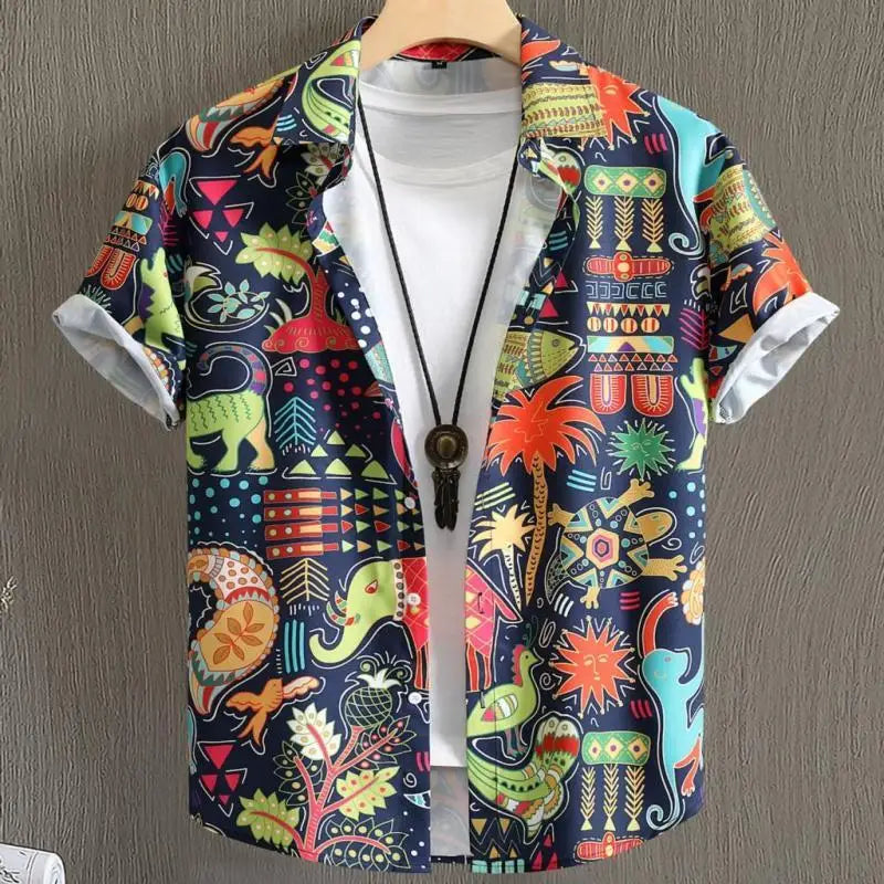 Nico | Hemd im Sommer-Design mit Bohemian-Muster