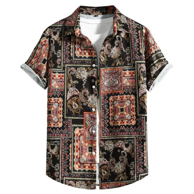Nico | Hemd im Sommer-Design mit Bohemian-Muster