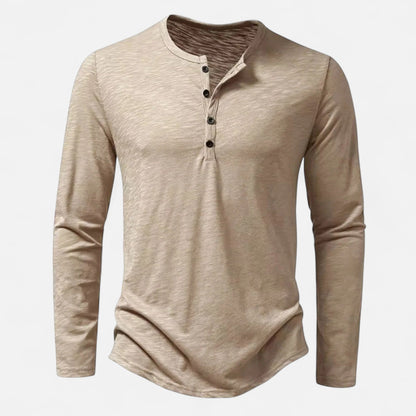 Nico | Herren Longsleeve Shirt mit Knopfleiste modern