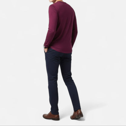 Nico | Herren Longsleeve Shirt mit Knopfleiste modern