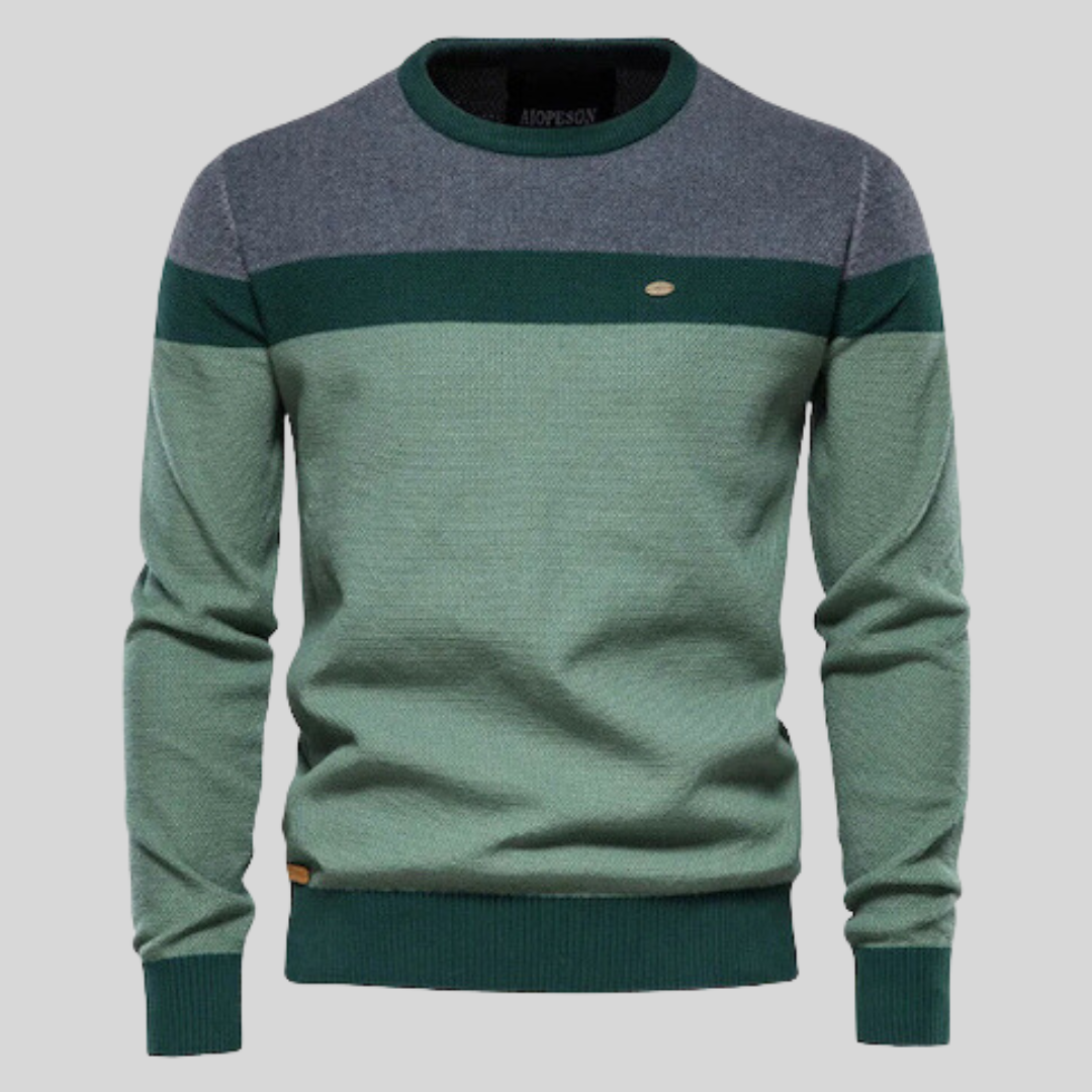 Nico | Lässiger Pullover mit Farbblock Design für Herren