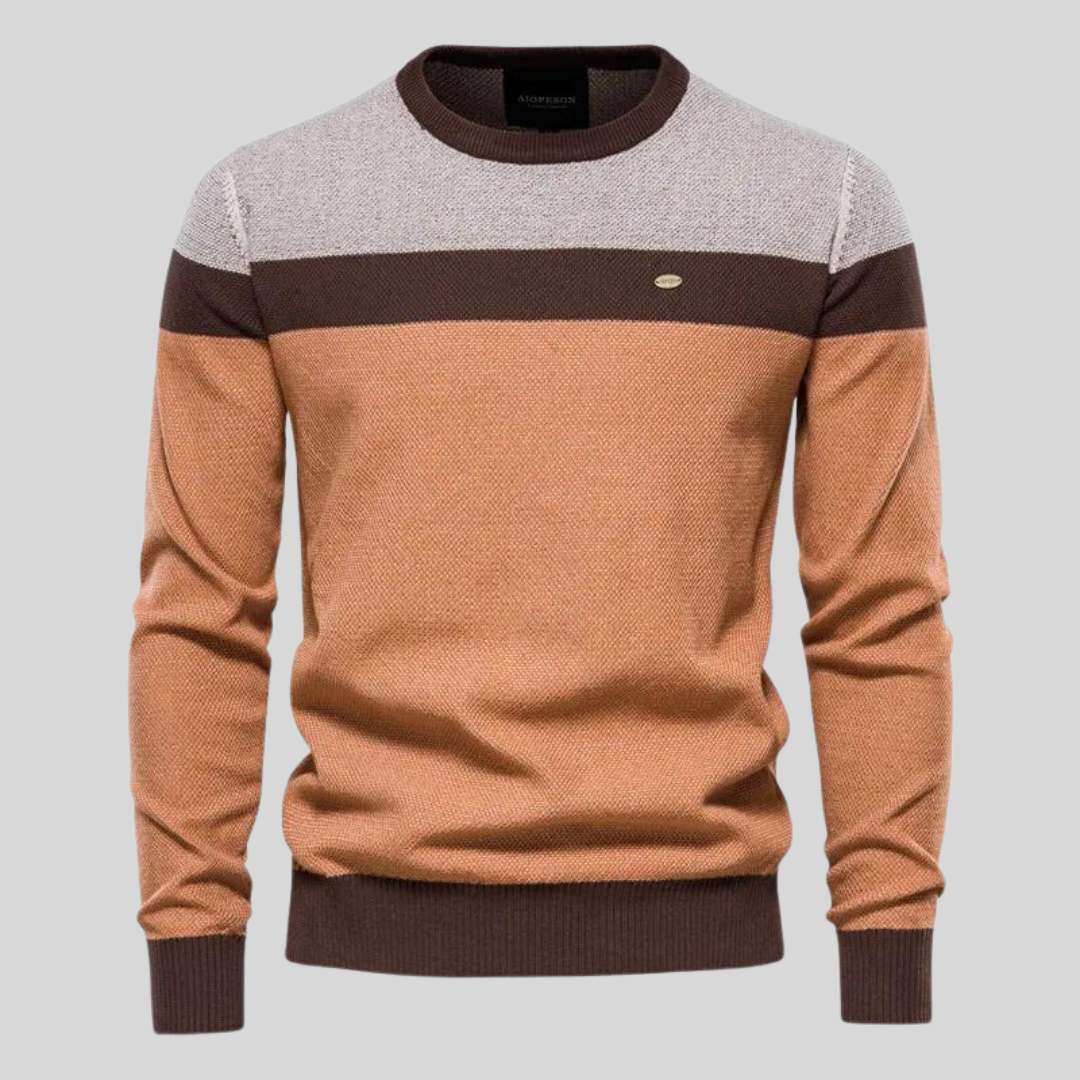 Nico | Lässiger Pullover mit Farbblock Design für Herren