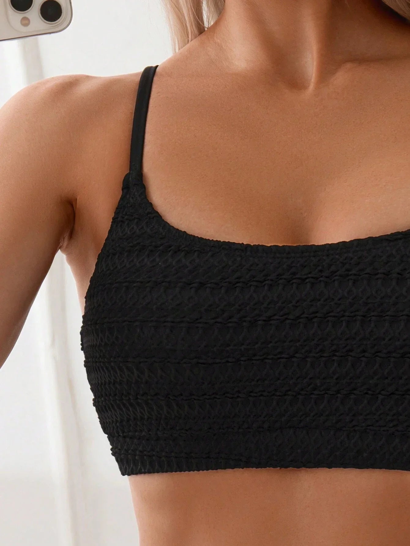 Nora | Strukturierter Bikini mit hoher Taille
