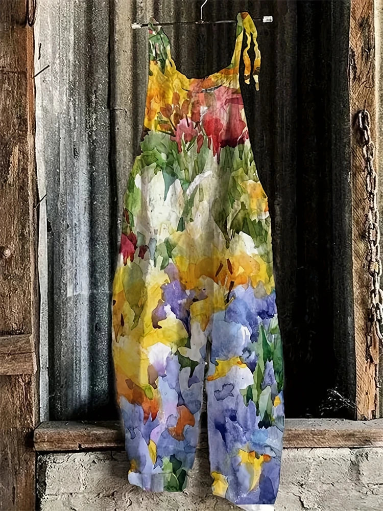 Sandra | Boho Damen Jumpsuit mit Print