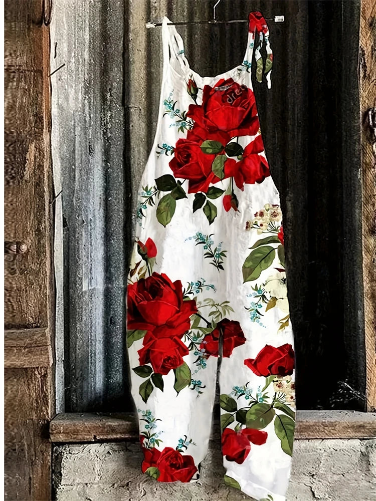 Sandra | Boho Damen Jumpsuit mit Print
