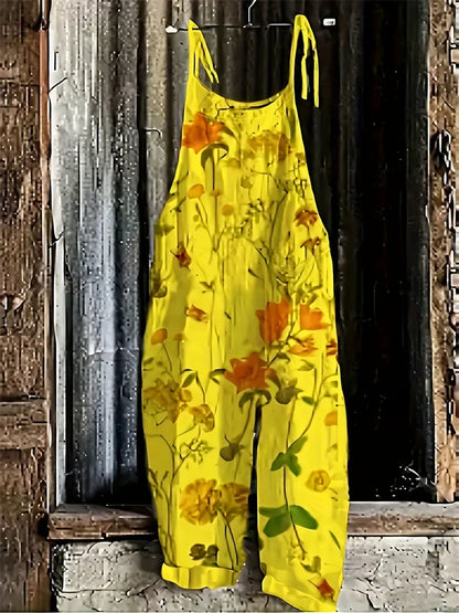 Sandra | Boho Damen Jumpsuit mit Print