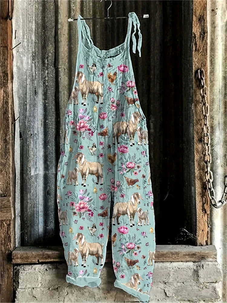 Sandra | Boho Damen Jumpsuit mit Print