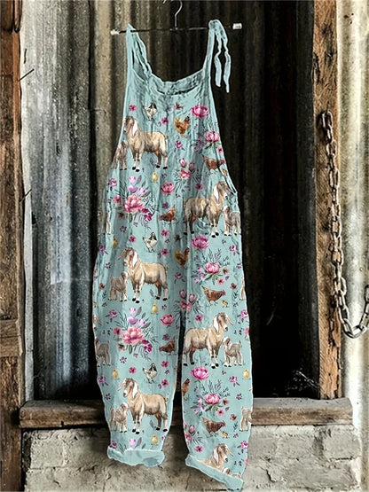 Sandra | Boho Damen Jumpsuit mit Print