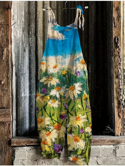 Sandra | Boho Damen Jumpsuit mit Print