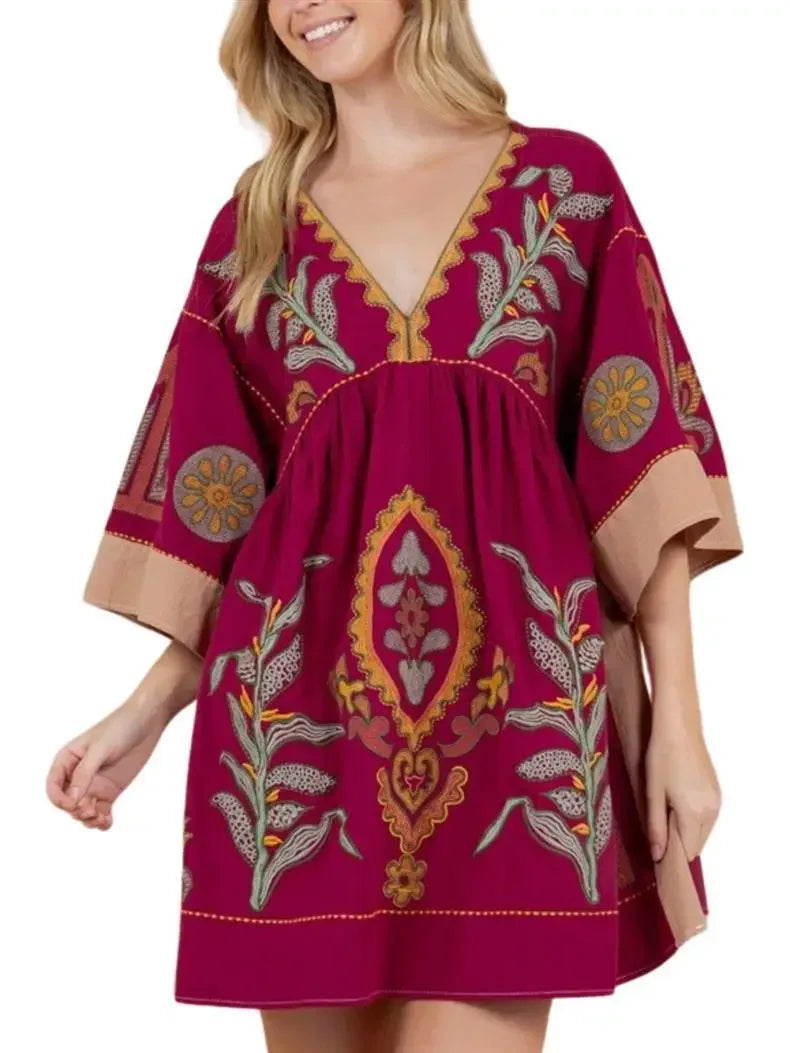 Selina | Kleid in Leinenoptik für entspannte Sommertage