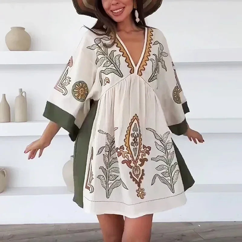 Selina | Kleid in Leinenoptik für entspannte Sommertage