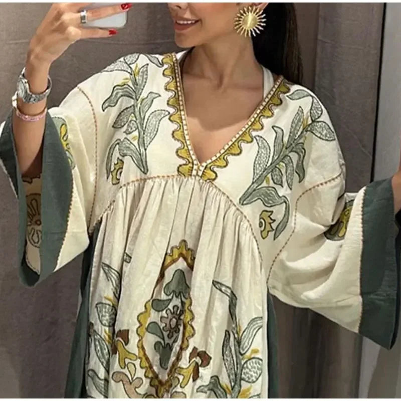 Selina | Kleid in Leinenoptik für entspannte Sommertage