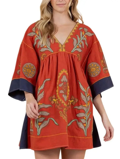 Selina | Kleid in Leinenoptik für entspannte Sommertage