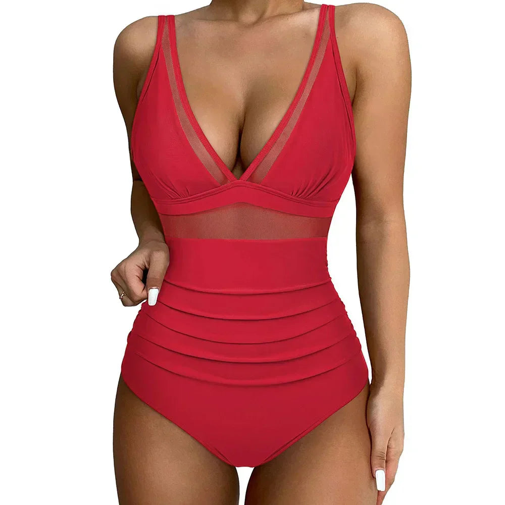 Serena | Eleganter Badeanzug mit Mesh-Details