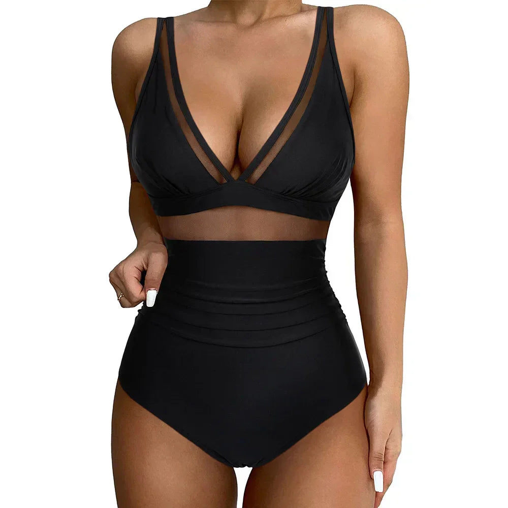 Serena | Eleganter Badeanzug mit Mesh-Details